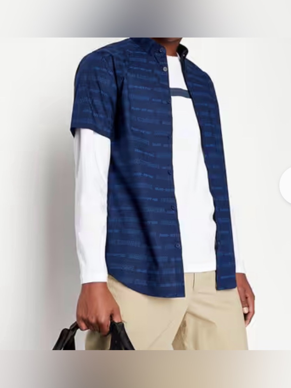 Armani exchange Men's Navy Short-Sleeve Button-Up Shirt size XL
